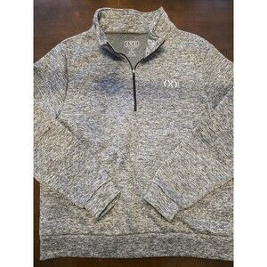 2(X)IST Men’s Half Zip Sweatshirt Gray Black Trim Heather XXL